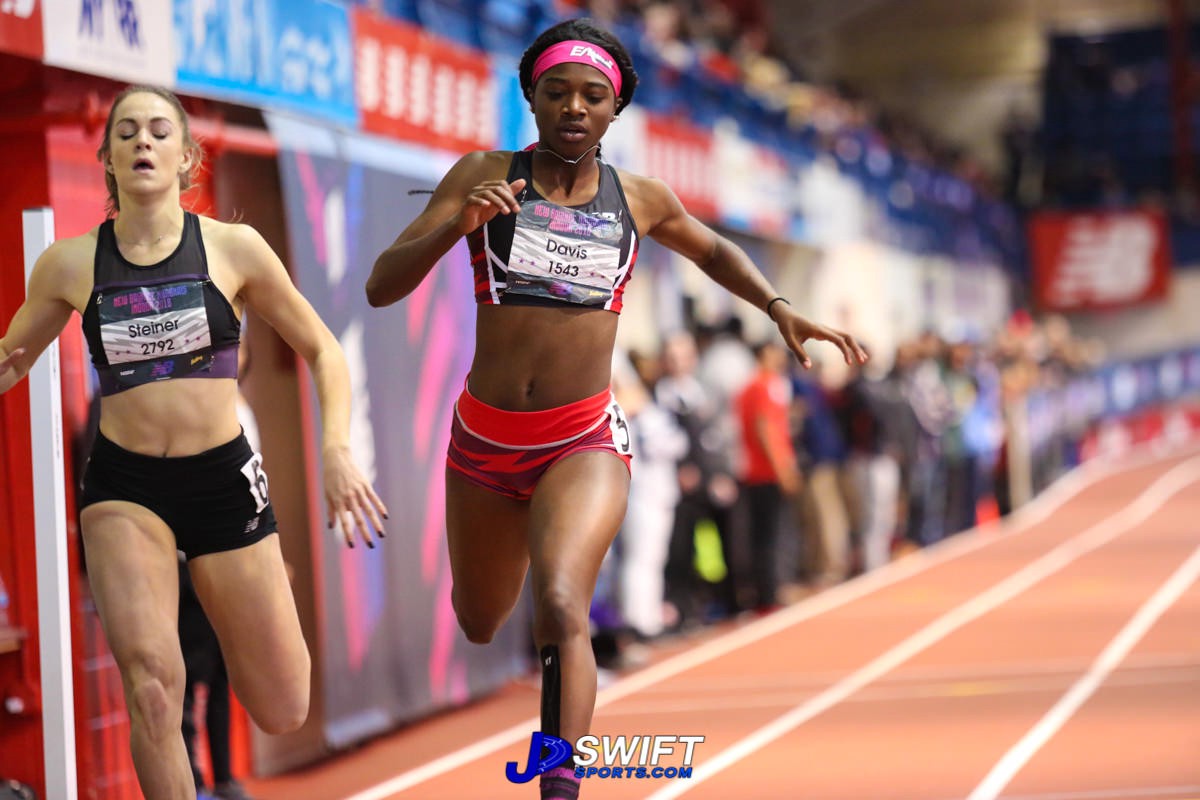 Tamari Davis 2x National Champion 60m 7.25 & in the 200m 23.46. Photos by: Joseph Swift @ Jswiftsports