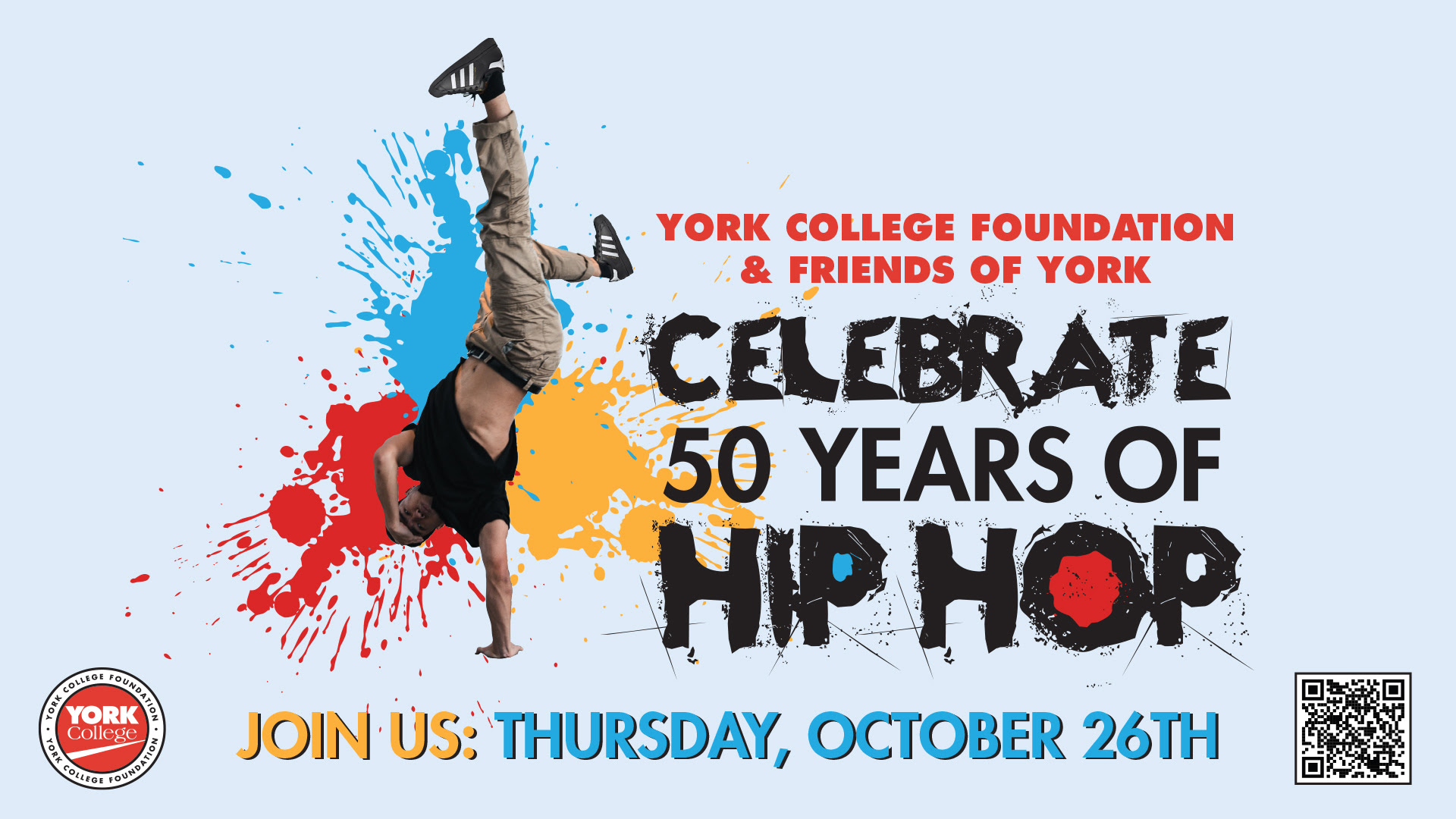 York College Foundation and Friends of York this year will feature a celebration in honor of the 50 years of Hip Hop