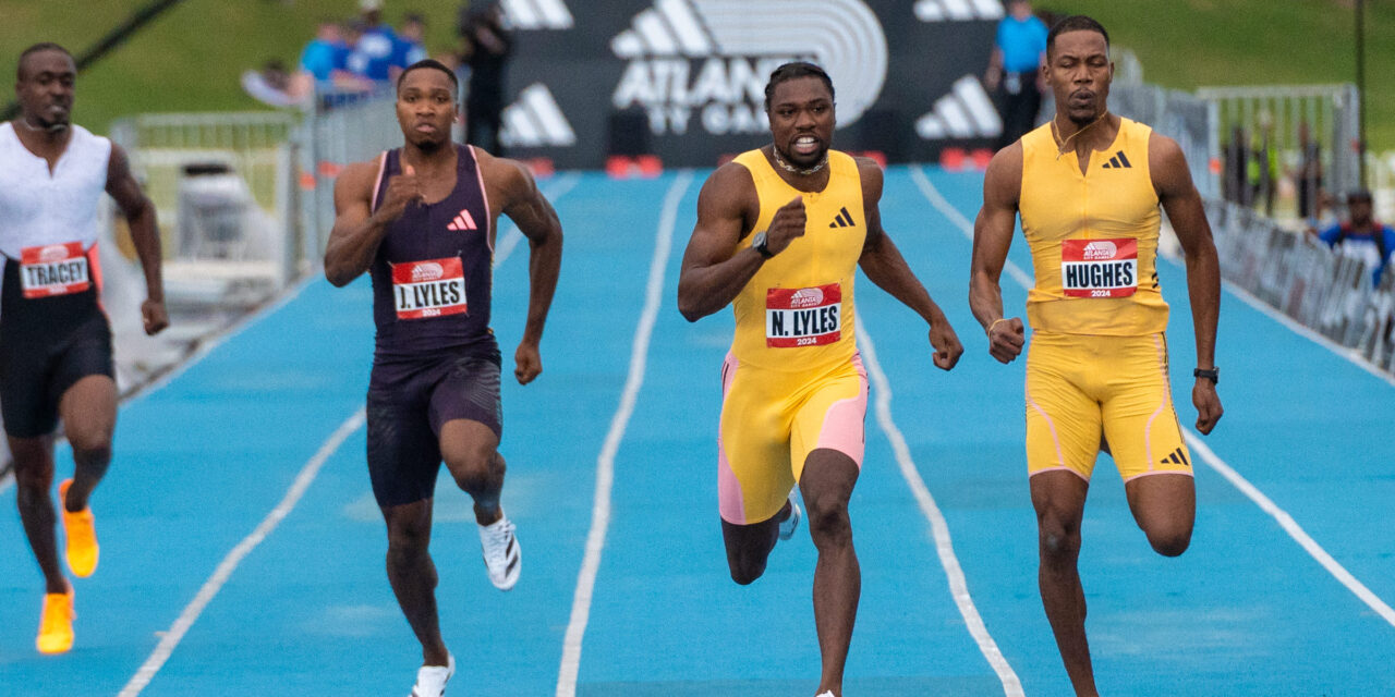 Lyles and Hill equal American 150m bests as track royalty lights up adidas Atlanta City Games