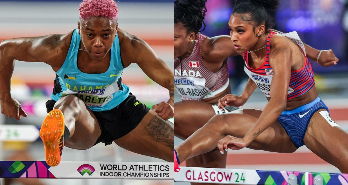 Olympic Champion Masai Russell set to face world indoor record-holder Devynne Charlton at New Balance Indoor Grand Prix on Feb. 2