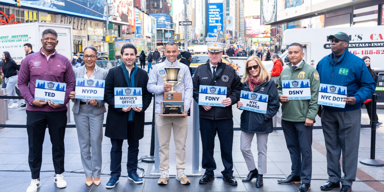 2025 United Airlines NYC Half Press Preview in Times Square